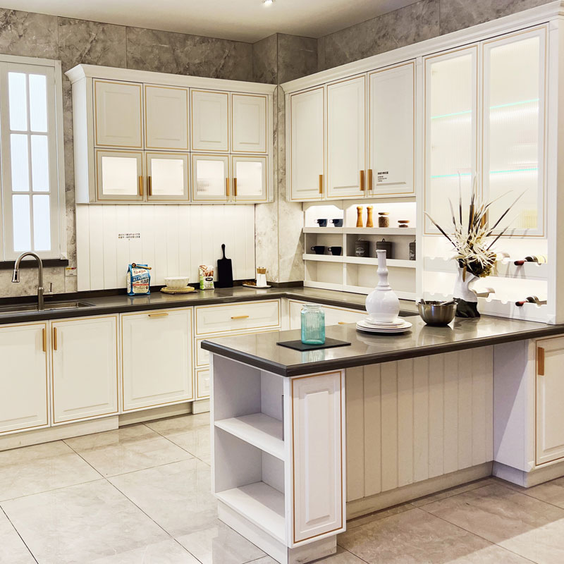 Rustic PVC kitchen cabinets